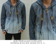 Jaket Brother Bross Stripe Garis Biru