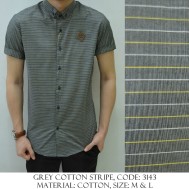 Grey Cotton Stripe