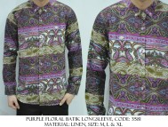 Purple Floral Batik Longsleeve