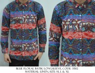 Blue Floral Batik Longsleeve