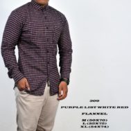 FLANEL PURPLE LIST WHITE RED