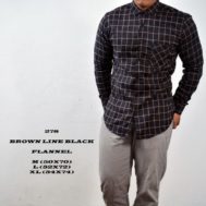 FLANEL BROWN LINE BLACK