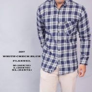 FLANEL WHITE CHECK BLUE